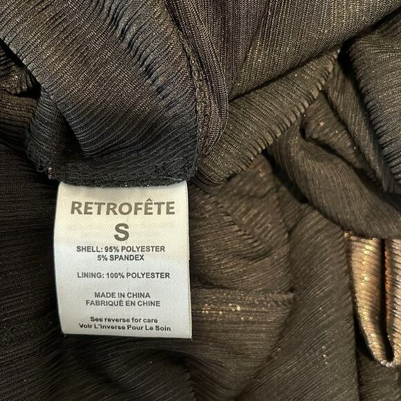 Retrofete Lia Strapless Cutout Pleated Ruched Metallic Ombre Maxi Dress Sz Small - Picture 8 of 8